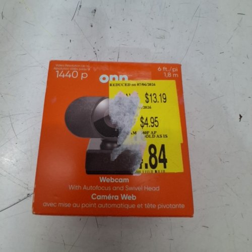 ONN 1440P SWIVEL HEAD WEBCAM - 6FT - BLACK image 3