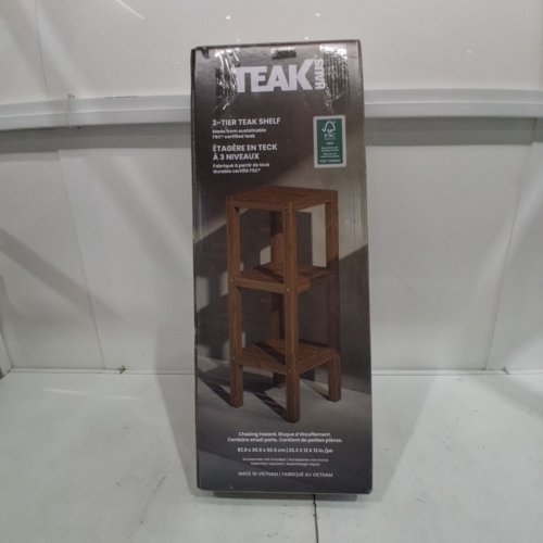 TEAKHAUS TEAK WOOD SHELF, 3-TIER, 32.3" X 12" - BROWN (MODEL:1971772) image 4