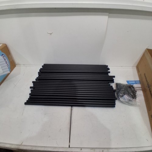 56PK HYPERGIANT ALUMINUM ROUND DECK RAILING SPINDLE BALUSTERS - 26" - BLACK image 2