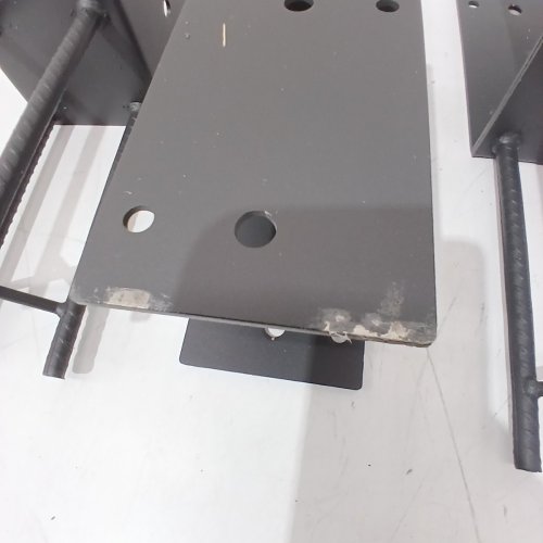 4PK HEAVY DUTY U-SHAPED FENCE POST HOLDER BRACKET - 4" X 4" - DARK GREY image 7