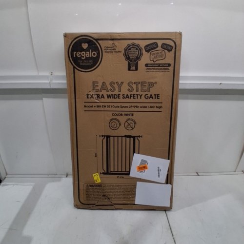 REGALO EASY STEP EXTRA WIDE BABY GATE - 30" X 29"-49" - WHITE (MODEL: 1164 EW DS) image 2
