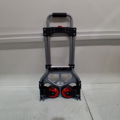 FOLDING HAND TRUCK DOLLY - 176LB CAPACITY - SILVER/BLACK (MODEL: 2123A) image 2