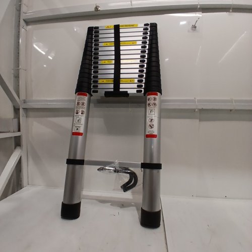 TELESCOPING LADDER WITH NON-SLIP FEET AND STABLE HOOK - 330 LBS MAX - 20.34FT - SILVER (MODEL: 6.2MJ / EN131) image 3