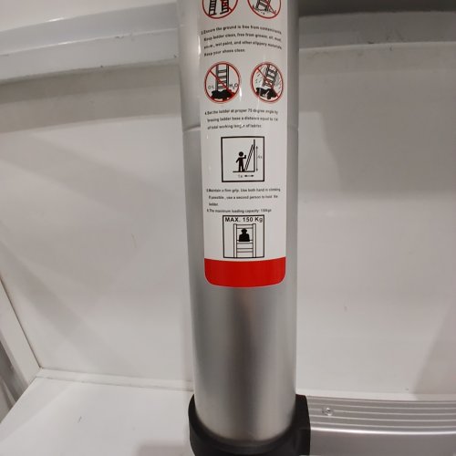 TELESCOPING LADDER WITH NON-SLIP FEET AND STABLE HOOK - 330 LBS MAX - 20.34FT - SILVER (MODEL: 6.2MJ / EN131) image 4
