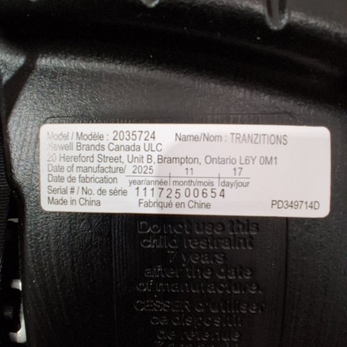 GRACO TRANZITIONS 3-IN-1 HARNESS/HIGHBACK/BACKLESS BOOSTER CAR SEAT - 100LBS MAX/CAP - PROOF/BLACK (MODEL: 2035724) image 2