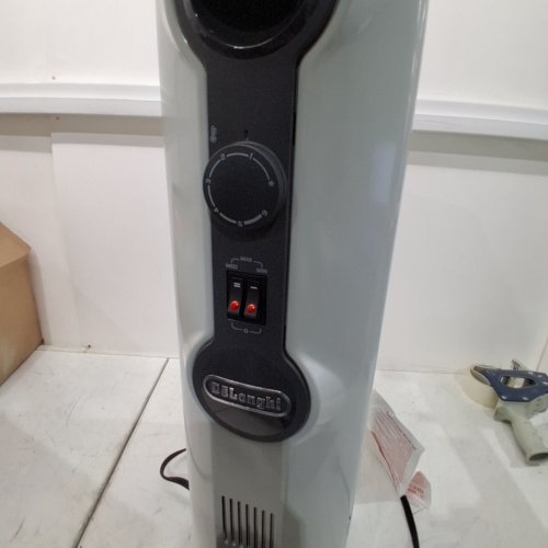 DELONGHI RADIAS OIL FILLED RADIATOR, ECO DIGITAL FULL ROOM RADIANT ELECTRIC SPACE HEATER - LIGHT GREY (MODEL:TRRS0715ECA) image 2
