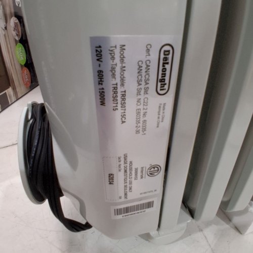 DELONGHI RADIAS OIL FILLED RADIATOR, ECO DIGITAL FULL ROOM RADIANT ELECTRIC SPACE HEATER - LIGHT GREY (MODEL:TRRS0715ECA) image 4