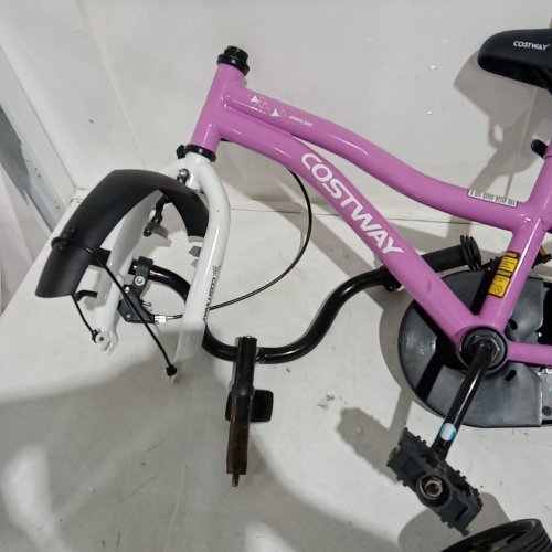 COSTWAY KIDS BICYCLE WITH TRAINING WHEELS, ADJUSTABLE SEAT - 16" - PURPLE (MODEL: TS10243PU-16) image 5