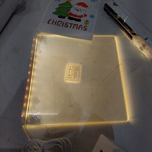 MOUNTCLI LED ACRYLIC NOTE BOARD - 8" X 8" - CLEAR image 2