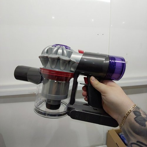 DYSON V8 PLUS RECHARGEABLE HANDHELD STICK VACUUM CLEANER WITH ATTACHMENTS - GREY/PURPLE (MODEL: SV25) image 3