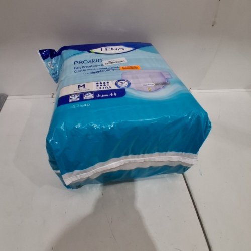 40PK UNISEX TENA PROSKIN FULLY BREATHABLE BRIEF - MEDIUM - WHITE image 2
