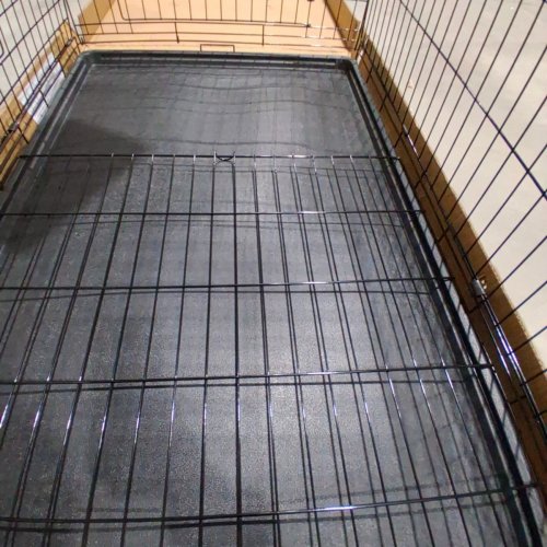 FEANDREA 2-DOOR DOG CAGE/PET CRATE - XXL (48" X 29.3" X 31.7") - BLACK - (MODEL: PPD48H) image 3