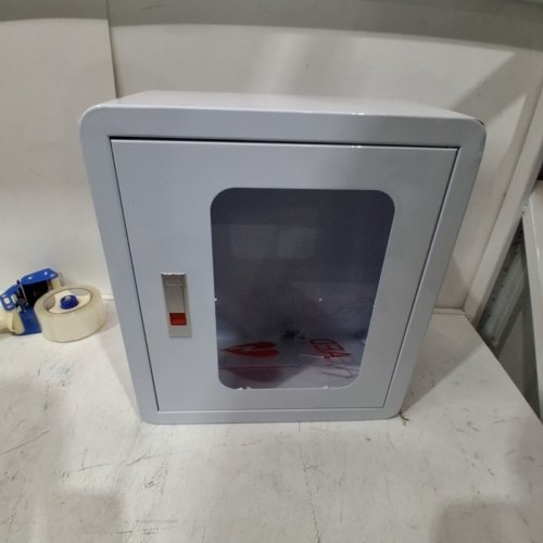 ZIPOWEY AED CABINET FIRST AID AED DEFIBRILLATOR WALL MOUNTED STORAGE CABINET - 14"X7.8"X15.7" - WHITE image 2