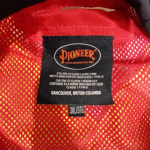 PIONEER HEAVY DUTY 12-POCKET SURVEYOR HIGH VISIBILITY SAFETY VEST - 3XL - RED image 2