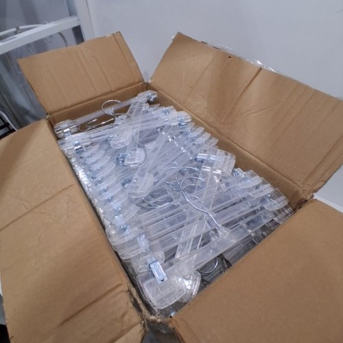 200PK CLEAR PLASTIC HANGERS - CLEAR (MODEL: 510-10) image 3