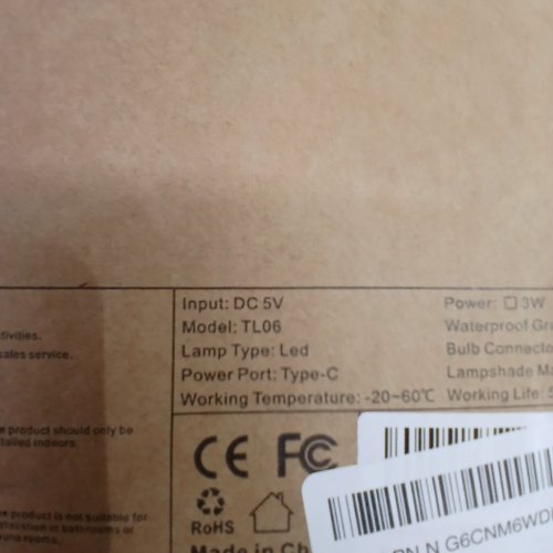 2PK CORDLESS TOUCH CONTROL TABLE LAMPS - WOOD / BEIGE (MODEL: TL06) image 3