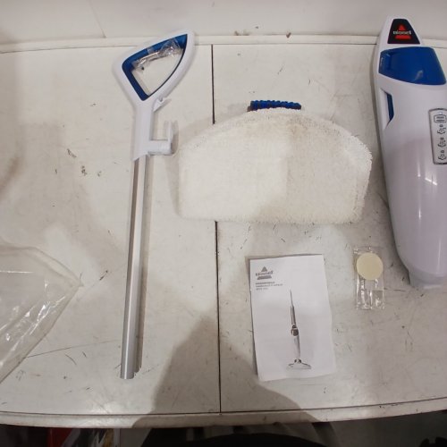 BISSELL POWERFRESH STEAM MOP FOR NEUTRALIZING 99.9% OF GERMS AND ODORS - WHITE/BLUE - (MODEL:18341101E / 1940-1) image 4