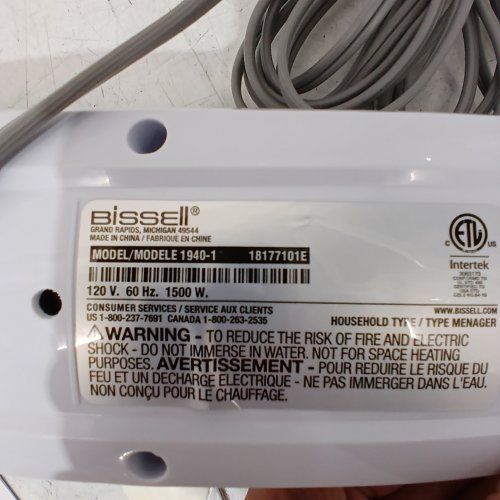 BISSELL POWERFRESH STEAM MOP FOR NEUTRALIZING 99.9% OF GERMS AND ODORS - WHITE/BLUE - (MODEL:18341101E / 1940-1) image 6
