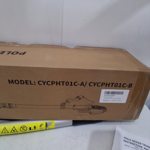 ECARKE TELESCOPIC CORDLESS ELECTRIC POLE SAW/HEDGE TRIMMER - 20V/7.7FT-9.2FT/20" BLADE - YELLOW/BLACK (MODEL: CYCPHT01C-A/CYCPHT01C-B) image 2