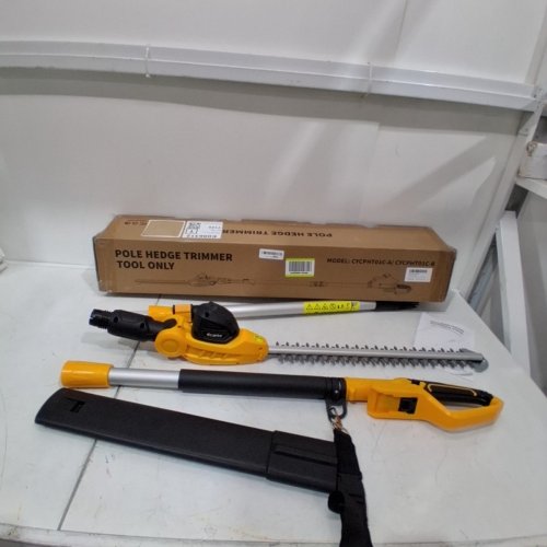 ECARKE TELESCOPIC CORDLESS ELECTRIC POLE SAW/HEDGE TRIMMER - 20V/7.7FT-9.2FT/20" BLADE - YELLOW/BLACK (MODEL: CYCPHT01C-A/CYCPHT01C-B) image 3