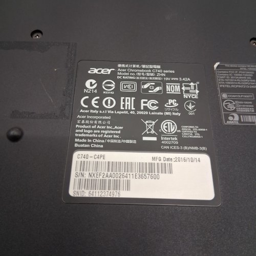 ACER CHROMEBOOK 11, 11.6" WITH INTEL CELERON 3205U, 4GB RAM, 16GB SSD (MODEL: C740-C4PE) image 8
