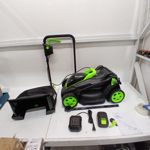 STEELITE CORDLESS ELECTRIC LAWN MOWER - 5-POSITION HEIGHT ADJUSTMENT WITH 8 GALLON GRASS BAG - BATTERY AND CHARGER INCLUDED - 13'' - 21V - ( MODEL: ‎DG500 ) image 3