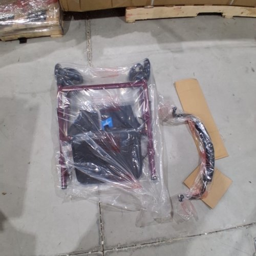 MEDLINE EMPOWER ROLLATOR WALKER - 300 LBS CAPACITY - BLACK/BURGUNDY (MODEL: MDS86850ESKD) image 2