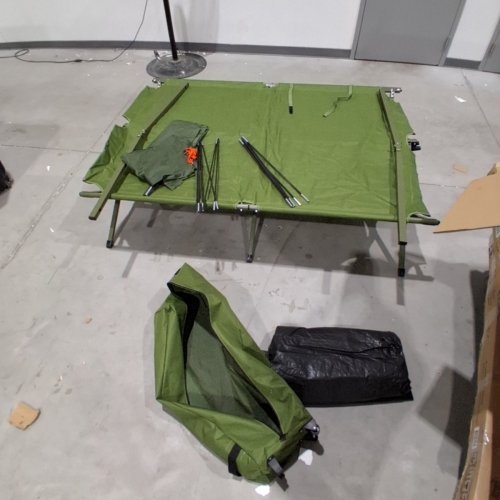 COSTWAYS 2-PERSON FOLDING CAMPING COT + TENT COMBO (MODEL: NP12573GN) image 3