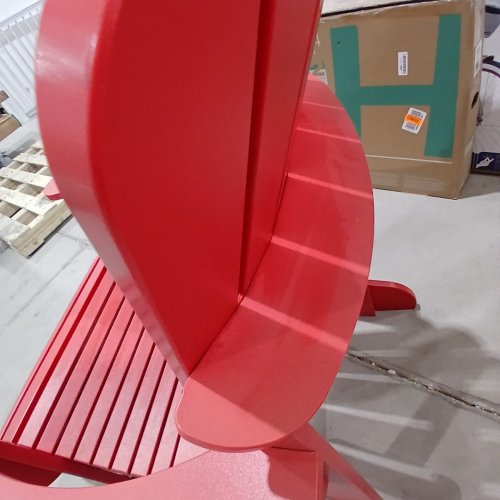 LEISURE LINE CLASSIC ADIRONDACK CHAIR - 33'' X 39'' X 40'' - RED image 3