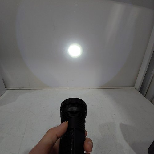 DARUI STAR LED FLASHLIGHT WITH BUILT-IN POWER BANK AND SOLAR CHARGING - 1200 MAH - BLACK (MODEL: YF-1128) image 2