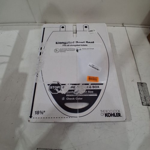 KOHLER CACHET ELONGATED TOILET SEAT - FITS BOWLS 18-5/8" - CREAM WHITE (MODEL: 4636-RL-0) image 2