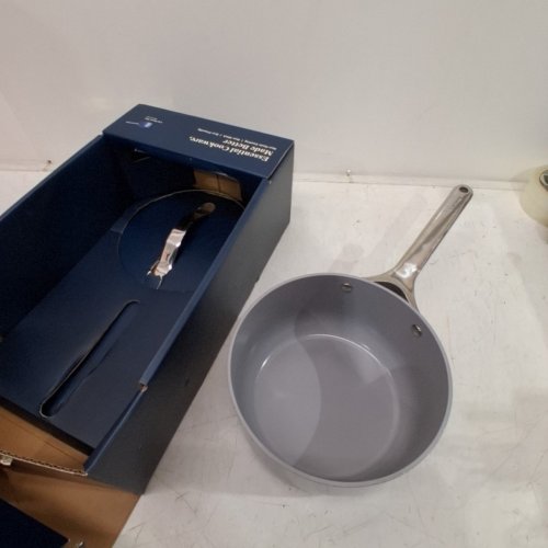 CARAWAY NON-STICK CERAMIC SAUCE PAN WITH LID - 3QT - BLUE\GREY (MODEL: CW-SACP-NVY) image 3