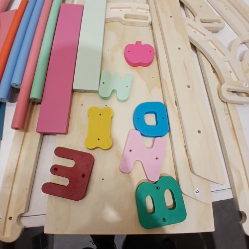 INVEST FUN 4-IN-1 TODDLER MONTESSORI PIKLER TRIANGLE CLIMBING SET - AGES 1-4 - WOOD/MULTICOLOUR (MODEL: PPT-JP-01Y) image 3