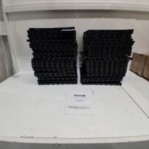 55PK VEVOR MODULAR INTERLOCKING DRAINAGE FLOOR TILES - 12" X 12" - BLACK image 3