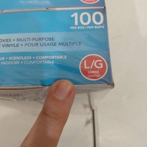 4 (100PK) SANI GUARD DISPOSABLE VINYL GLOVES - LARGE - CLEAR (MODEL: MG834L) image 3
