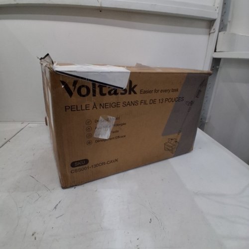 VOLTASK CORDLESS ELECTRIC SNOW SHOVEL WITH 1 BATTERY - 13" - 24V BLACK/ORANGE (MODEL: CSS001-130OR-CAVK) image 6