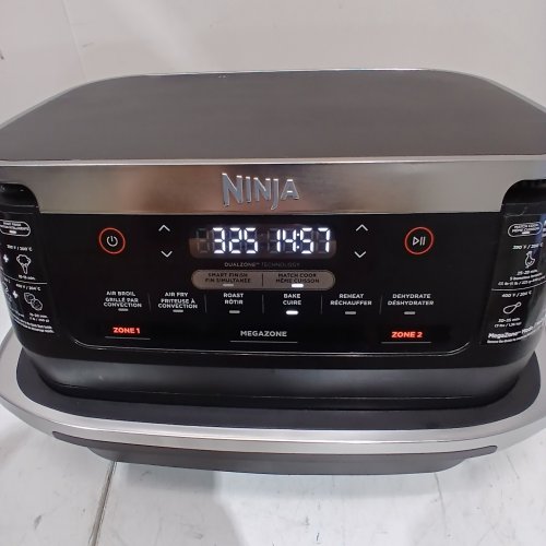NINJA FOODI 6-IN-1 DUALZONE FLEX BASKET AIR FRYER - 7QT MEGA ZONE - BLACK (MODEL: DZ071C) image 2