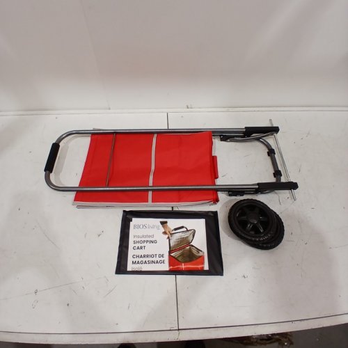 BIOS LIVING INSULATED SHOPPING CART - 13" X 8" X 33" - 55LB MAX - RED image 2