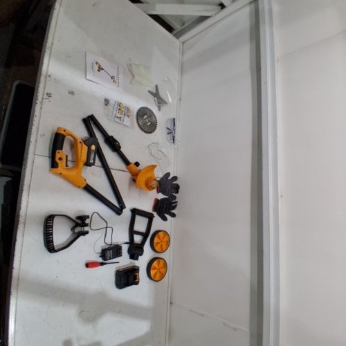 LAZENRY 4-IN-1 ELECTRIC WEED WACKER WITH WHEELS AND ACCESSORIES - 21V - YELLOW (MODEL: GCJ1) image 4