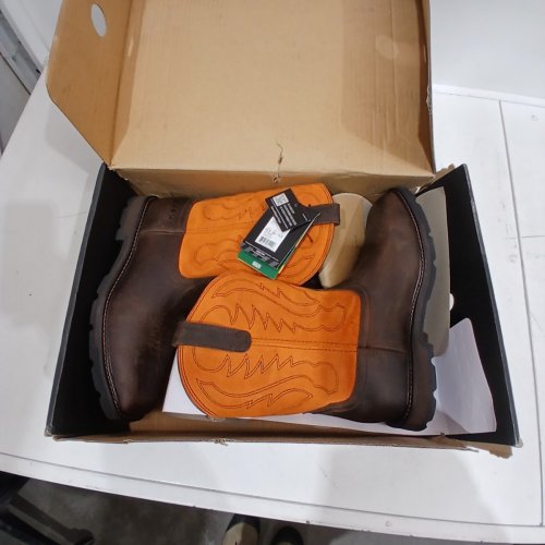 MEN'S ARIAT SIERRA WIDE SQUARE STEEL TOE WORK BOOT - 9.5 EE W - BROWN/EMBER (STYLE: 10015191) image 3