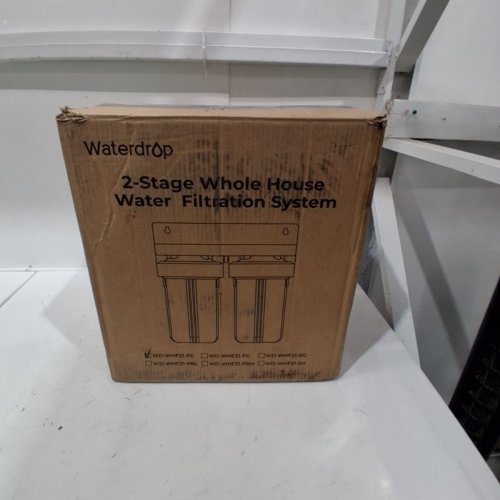 WATERDROP WHOLE HOME UNDER SINK WATER PURIFICATION SYSTEM – DUAL CARBON/SEDIMENT FILTERS, 2-STAGE FILTRATION, & HIGH FLOW DESIGN - 10" X 4.5"- 36QT - BLACK/BLUE (MODEL: WD-WHF21-PG) image 4