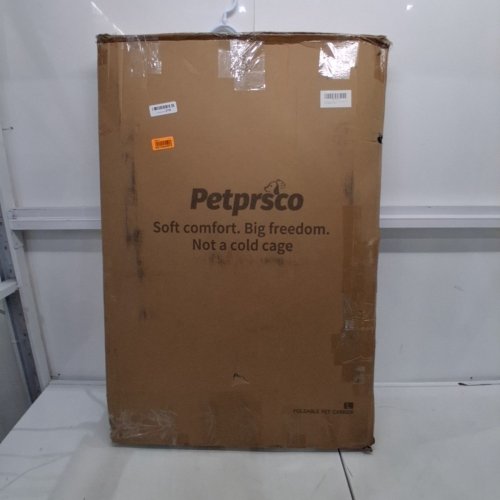 PETPRSCO PORTABLE AND COLLAPSIBLE DOG TRAVEL CRATE FOR CATS AND LARGE DOGS - 40" X 27" X 27" - GREY/BLACK image 4
