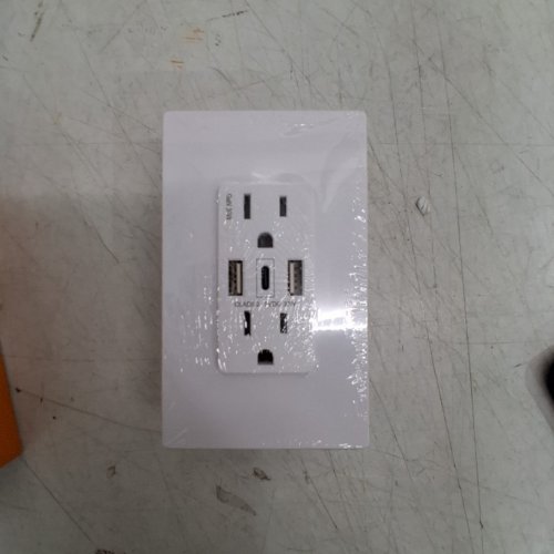 ABBOTECH TAMPER RESISTANT USB & USB-C OUTLET RECEPTACLE - 30W - WHITE (MODEL: 15A30W2C1A) image 2