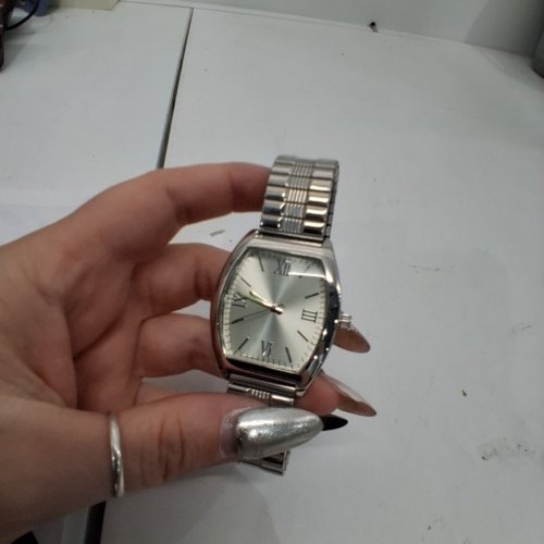WOMENS ACCUTIME WATCH RECTANGULAR ANALOG WATCH - SILVER TONE-34 MM (MODEL: WCCME31) image 3