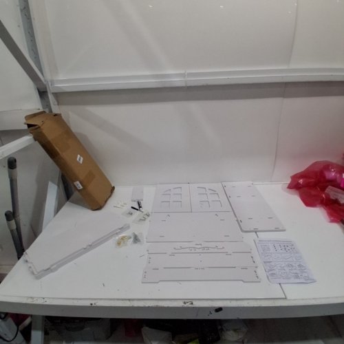 BATHROOM SHELF CABINET - 17.6" X 6.6" X 15.3" - WHITE image 3