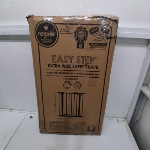 REGALO EASY STEP EXTRA WIDE SAFETY GATE - 29 - 49" X 30" - BLACK (MODEL: 1164 EB DS) image 4