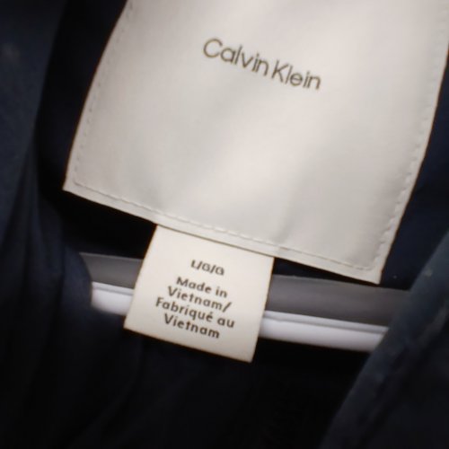 MEN'S CALVIN KLEIN FULL-ZIP DOWN PUFFER COAT JACKET - LARGE - BLUE image 2