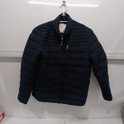 MEN'S CALVIN KLEIN FULL-ZIP DOWN PUFFER COAT JACKET - LARGE - BLUE image 3