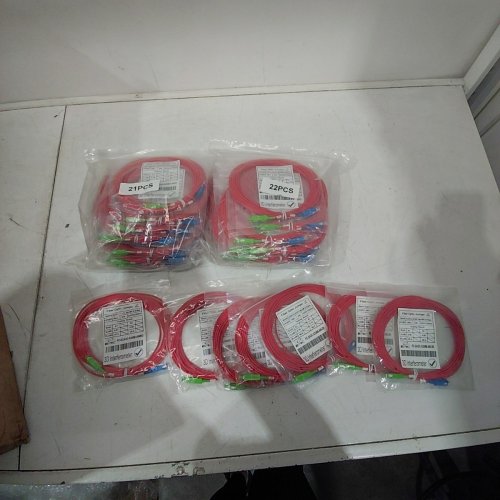 50PK EPIC SC/APC TO ULTRA SMF FIBER OPTIC JUMPER - 5M - RED (MODEL: FC-SCASC-SSMB3-5MRD) image 3