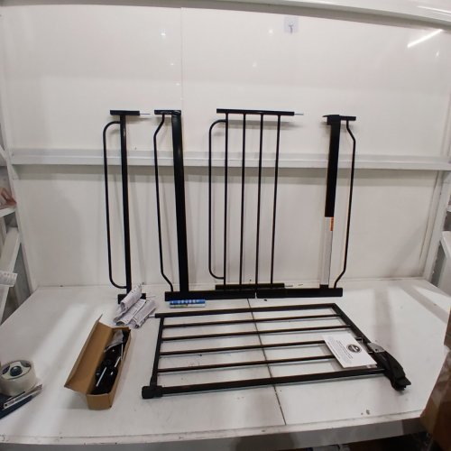 REGALO EASY STEP EXTRA WIDE METAL SAFETY GATE - 30" X 29" - 49" - BLACK (MODEL: 1164EBDS) image 2